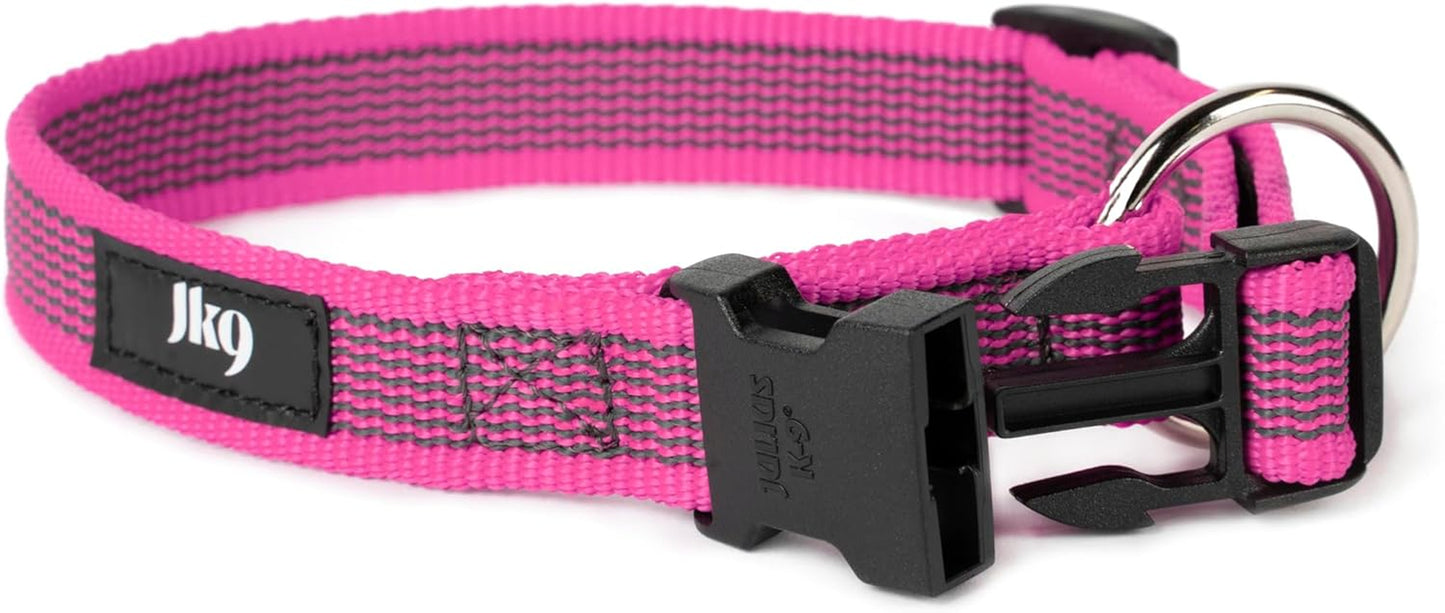 Julius-K9 Color and Gray Collar, 20 Mm (27-42 Cm), Pink-Grey