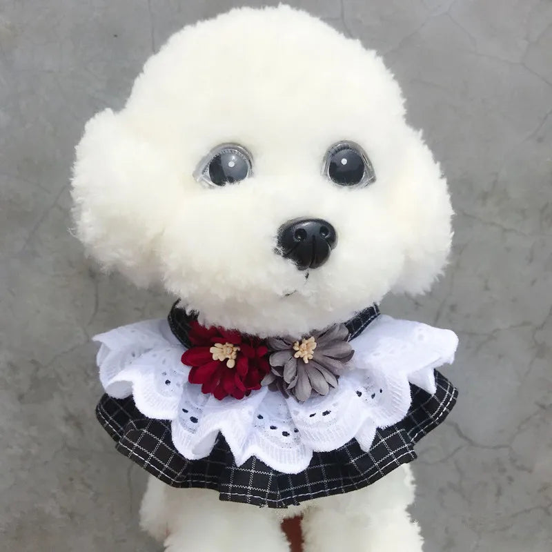 Pet Collar Princess Cat Dog Necklace Dog Collar Puppy Styling Lovely Dog Cat Necklace Decor Collars for Small Dog