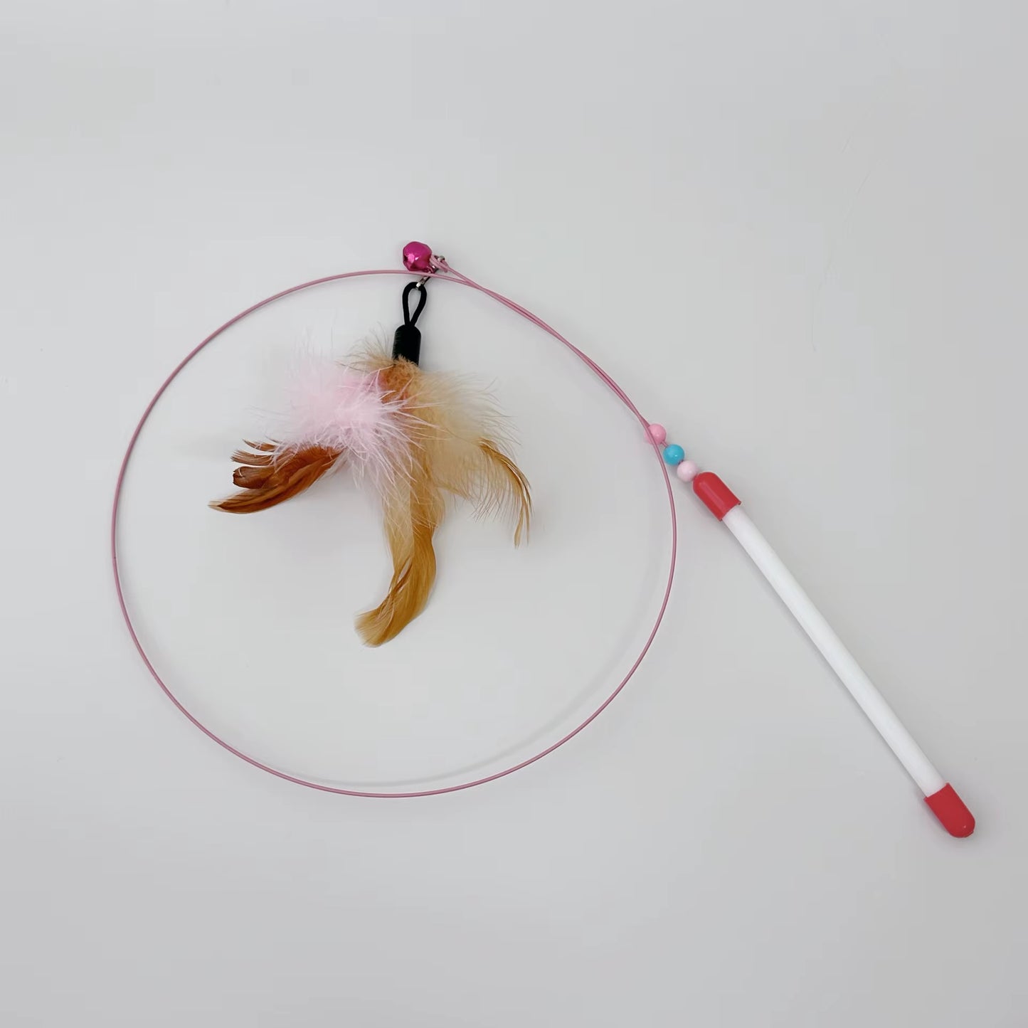 Interactive Cat Toy Funny Simulation Feather Fish with Bell Stick Toys for Kitten Playing Teaser Wand Toy Игрушки Для Кошек