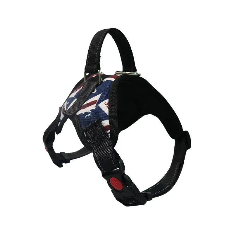 Pet Dogs Adjustable Harness Small and Large Dog Harness Vest, Strong Dog Leash Pet Leashes Reflective Leash Drag Pull Tow