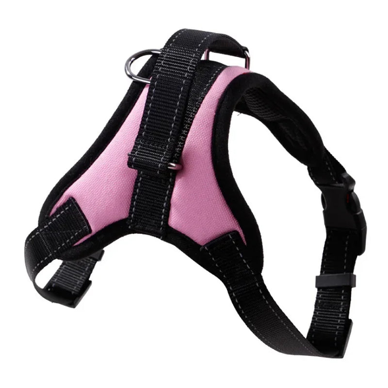 Pet Dogs Adjustable Harness Small and Large Dog Harness Vest, Strong Dog Leash Pet Leashes Reflective Leash Drag Pull Tow