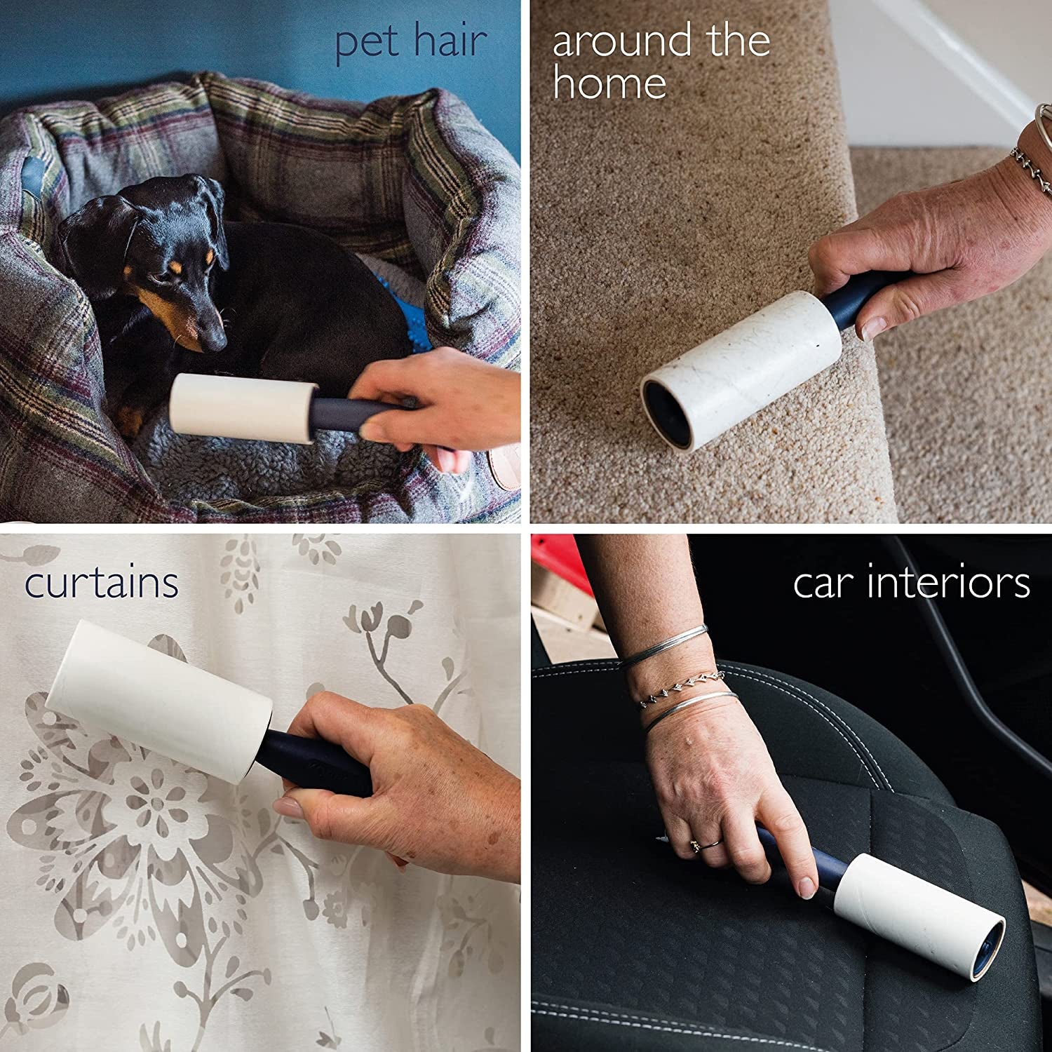 12 Pack of Lint Roller Refills - 252 Pre-Cut Sticky Sheets - for ALL Fabric Types - Lint Rollers, Pet Hair Remover, Lint Roller Refills, Dog and Cat Hair Remover, Lint Removers for Clothes