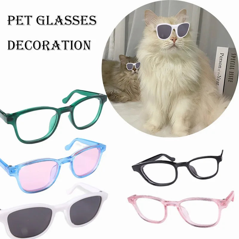 Pet Glasses Pet Sunglasses Cool Photos Dog and Cat Glasses Pet Supplies Plastic Cute Pet Glasses Cat and Dog Accessories Cat Hat