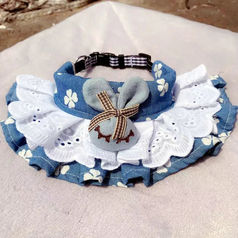 Pet Collar Princess Cat Dog Necklace Dog Collar Puppy Styling Lovely Dog Cat Necklace Decor Collars for Small Dog