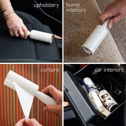 Mini & Full Size Lint Roller Bundle - Pet Hair Remover Rollers - 30 Sheet Mini & 49 Sheet Full Size