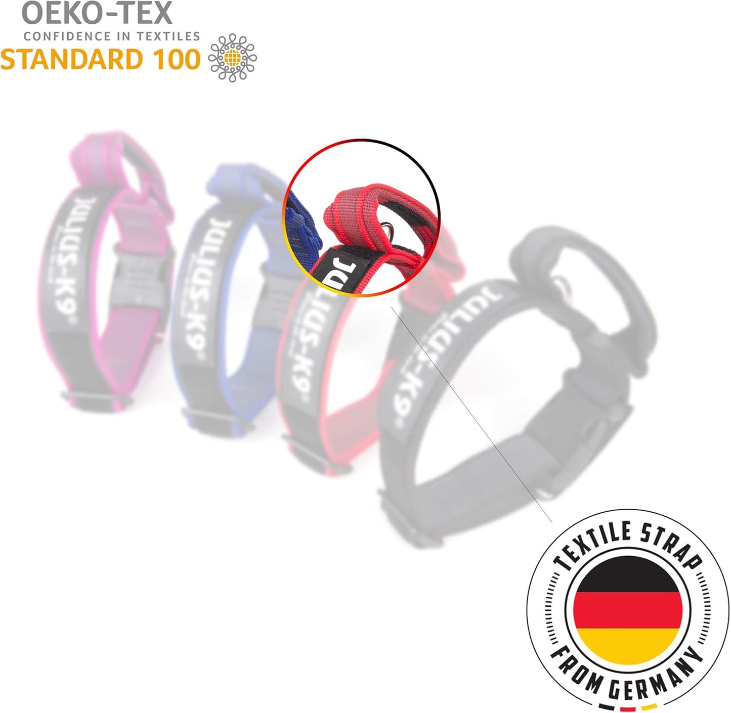 Julius-K9 Color and Gray Collar, 20 Mm (27-42 Cm), Pink-Grey