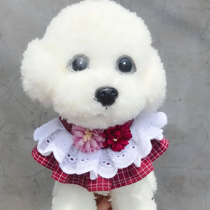 Pet Collar Princess Cat Dog Necklace Dog Collar Puppy Styling Lovely Dog Cat Necklace Decor Collars for Small Dog
