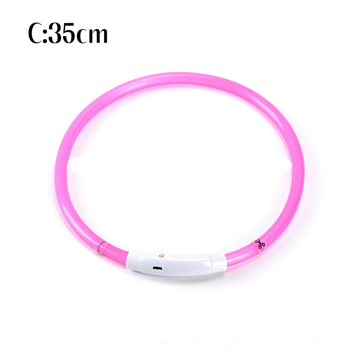 Pet Dog LED Luminous Dog Collar Usb Rechargeable 35Cm Anti-Lost Dog Collar Luminous Safety Cat and Dog Collar Pet Accessories