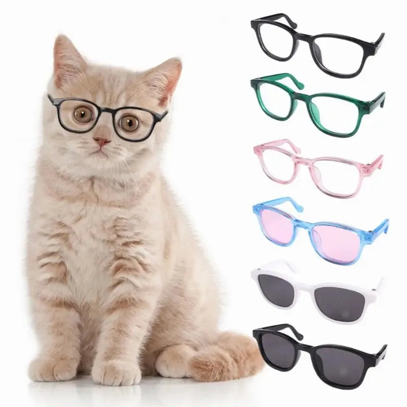 Pet Glasses Pet Sunglasses Cool Photos Dog and Cat Glasses Pet Supplies Plastic Cute Pet Glasses Cat and Dog Accessories Cat Hat