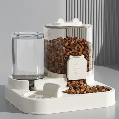 EF Automatic Feeder Cat Dog Food Bowl with Water Fountain Pet Large Capacity Raised Stand Dish Bowl for Cat Drinker Accessorie