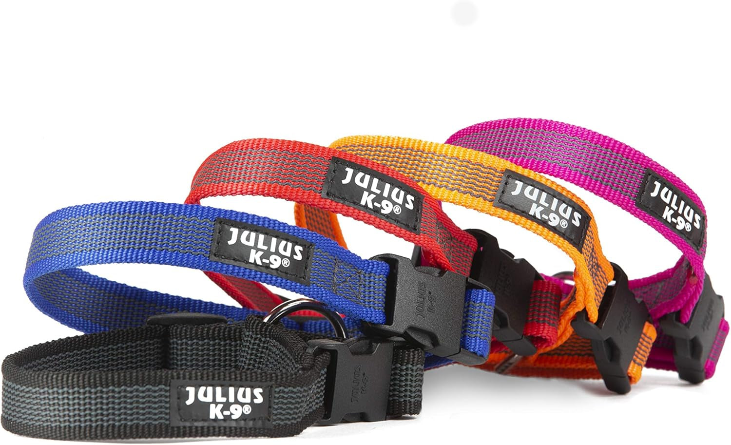 Julius-K9 Color and Gray Collar, 20 Mm (27-42 Cm), Pink-Grey